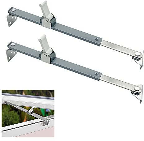 2 cierres telescópicos ajustables para ventana, tope de ventana, pestillo de ventana, soporte resistente al viento