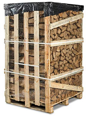 Bioglow Kiln-Dried Oak Logs - 2.2 cubic metre crate - Woodsure Ready to Burn - Perfect Firewood For Log Burners, Wood Stoves, Pizza Ovens