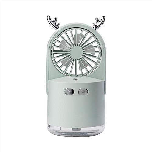 GEEKCOOK USB Fan,Ventilatore Spray Interno Carino Creativo umidificatore Desktop umidificatore Raffreddamento e Ricarica Mini Ventilatore Elettrico-Verde