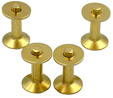 DGOL 50 Sets Solid Brass #12 Size 12 Copper Burrs Rivets Washers 9/16 inch (14mm) Long