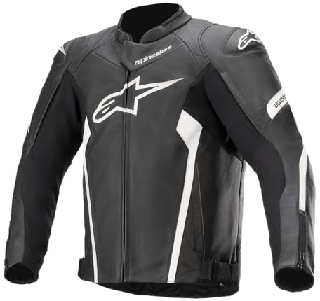 Alpinestars Herren Faster V2 Leather Jacket Black/Black Motorcycle Clothing (1er Pack)