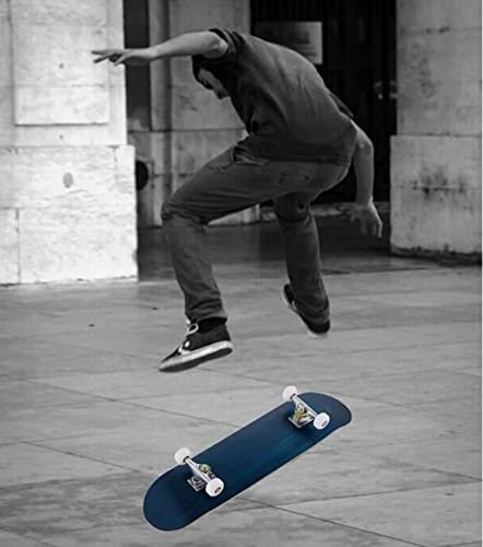 Skateboard,Jugendliche und Erwachsene Skateboard, Komplettboard, Profi Board für Kinder, 7-lagiges Deck aus Holz, trendiges Design, ABEC-9 (79 * 20 * 8,5 cm - Sprühfarbe auf der Rückseite)
