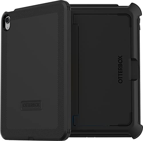 OtterBox Defender Coque pour iPad 10e gen 2022, 11e gen 2025 (A16), Protection avec Protection d'écran intégrée, supporte 2X Plus de Chutes Que la Norme Militaire, Noir, Livré sans Emballage