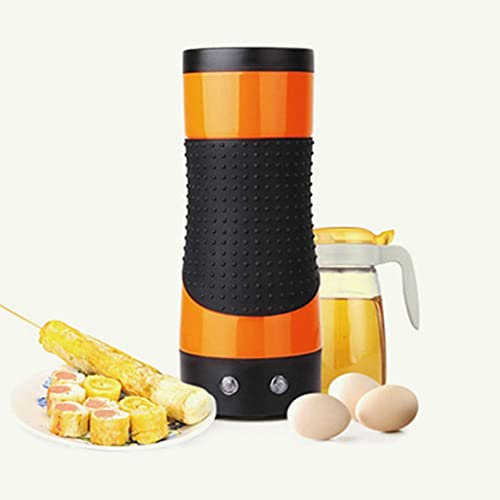 Electric Egg Roll Maker Omelette Breakfast Egg Boiler Egg Omelet Egg Sausage Machine Multifunctional Mini Breakfast Machine Kitchen DIY Breakfast Cups (Color : Orange)