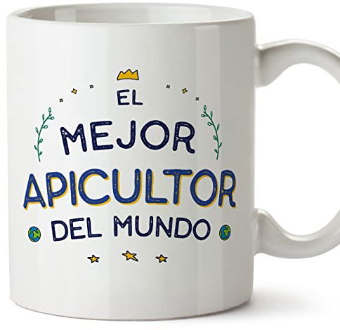 MUGFFINS Tazas para APICULTOR hombre - En Español - Mejor del Mundo - 11 oz / 330 ml - Regalo original y divertido