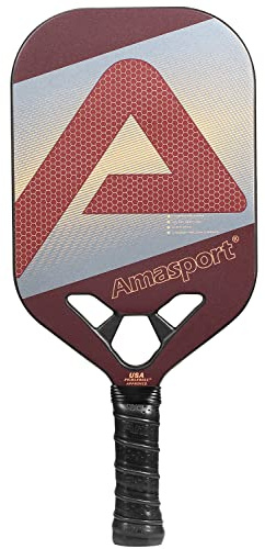 AMA SPORT - APB-JP80-2-Burgundy - Matrix Explore 003 – Pickleballracket Grafit Texturerad – Förlängd med Dynamisk Klyfta – Stort Slåområde – Power och Räckvidd