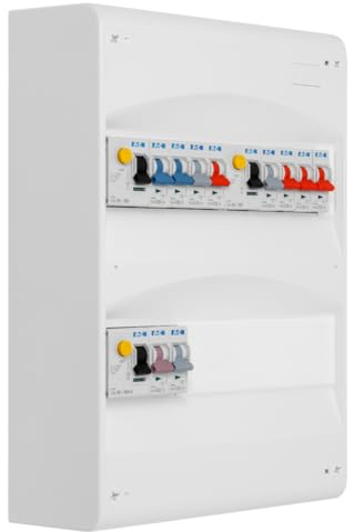 EATON - Tableau 2 rangées pré-équipé 2 inter. diff. 40A + 1 inter. diff. 40A + 10 disjoncteurs