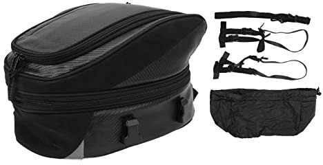 KIMISS Motorrad-Hecktasche, wasserdichte Rücksitztasche, Erweiterbare Gepäcktasche, Motorrad-Satteltaschen, Multifunktionale Fahrradtasche, Sportrucksack, 10 L Fassungsvermögen,