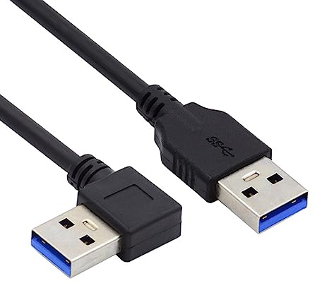 CY Angled USB 3.0 Type-A Male to Straight 3.0 Type-A Male Data 5Gbps Cable 90 Degree Right Angled 40cm