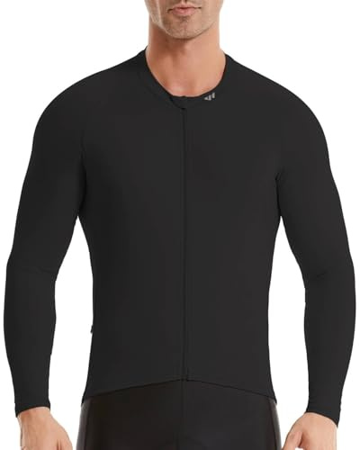 Wulibike Radtrikot Herren Langarm - Rennrad Trikot Herren Reißverschluss mit Taschen, Für Frühling und Herbst geeignet