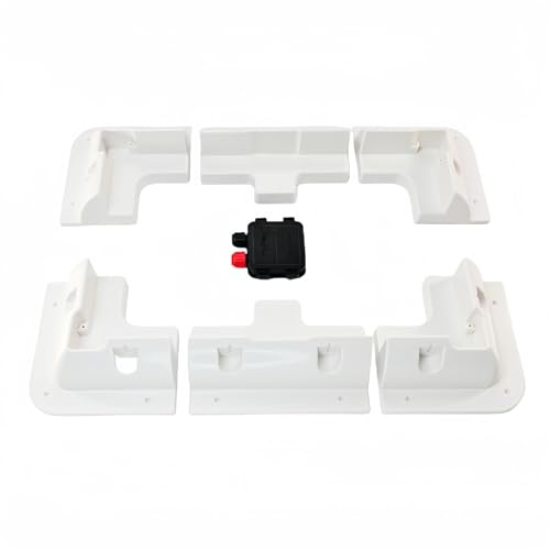 7 soportes de montaje para panel solar, sin taladros, soportes de panel solar ABS, kit de soporte para techos de RV, caravanas, vehículos, furgonetas, garajes, cobertizos, cubierta de barcos, (blanco)