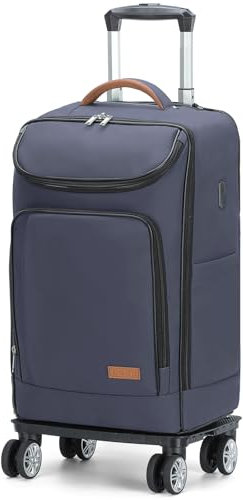 Lekespring Leder Business Rucksack Mit Abnehmbarem Trolley, Wasserdichter Reise Rolling Laptoptasche, 17,3 Zoll Handgepäck Flugzeug Zugelassen, Rollkoffer für Herren