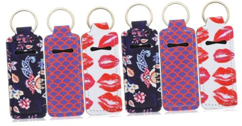 VALICLUD 6stücke Teiliges Schlüsselanhänger Für Lippenbalsam Und Lippenstift Robuste Leichte Hüllen Für Unterwegs Für Reisen Camping Und Partys Praktische Aufbewahrung Für