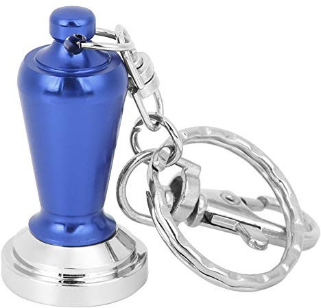 NOENNULL Mini Coffee Tamper Keychain Powder Hammer Keyring Coffee Appliance Pendant Peripheral Gifts Collection (Dark Blue)