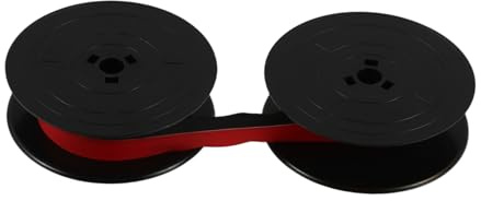 SOLUSTRE Doppelfarbiges Schreibmaschinenband Schwarz Rot Medium Mechanisches Farbband Kompatibel mit Feiyu Changkong Gr1 Vintage Schreibmaschine Installieren Langlebiges Ersatzband