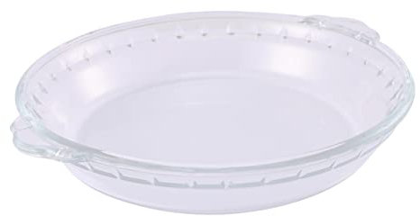 Cabilock Microwave Glass Bowl Pan for Baking Dish Glass Bakeware Dish for Microwave Oven Cookware Household Kitchen Use