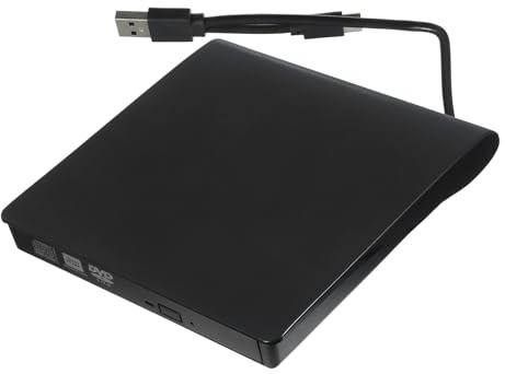 Operitacx Unità Cd Esterna Masterizzatore Cd Esterno Unità Dvd Usb Esterna Lettore Dvd Esterno Supporta Usb e Type-c Masterizzazione Dischi Lettura Rapida Design Elegante