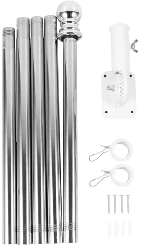 Balacoo Wall Mounted Rotating Flagpole Stand Stainless Steel Flag Pole Kit for Outdoor Indoor Display