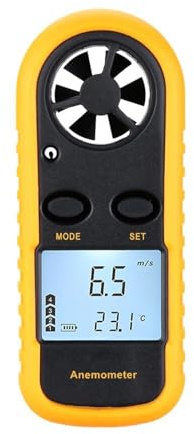 LCD Digital Anemometer Wind Speed Air Velocity Temperature Measuring with Backlight