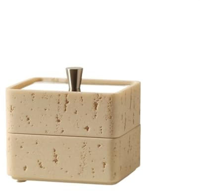 BNUTFRDD Porte-Fil Dentaire Double Couche, Porte-Cure-Dents en céramique, boîte de Rangement Simple, idéal for Les fêtes de Famille et Les cafés.