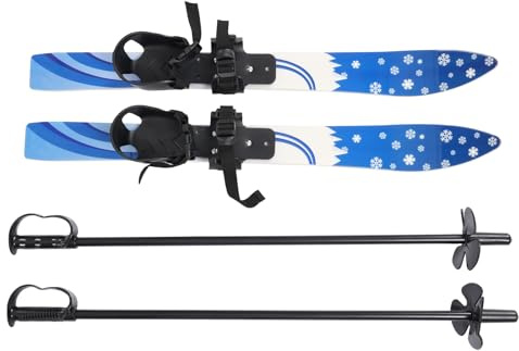 Toddler Skis,Cross Country Skis for Kids Backyard Fun: Toddler Ski s with Poles and Bindings, Winter Sports Snow Set for Age 2-8 Kids Beginner