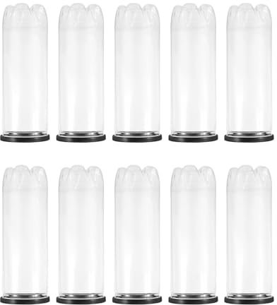 RUNROTOO Tubo para Pelotas de Tenis (10 Unidades): recogedor de Pelotas de Tenis portátil Transparente con Tapas para Almacenamiento en casa y exhibición.