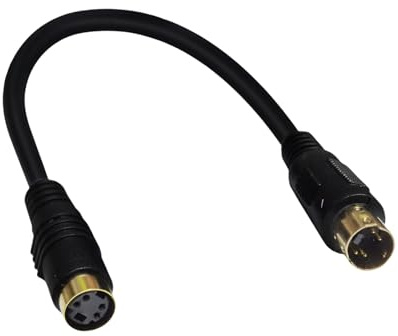 YPBEW Cavo Video Maschio Femmina S Video 4 Pin Cavo Video Oro Compatibile con Monitor Anti Design Oro