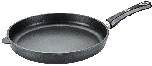 AMT Gastroguss Bratpfanne 32 cm Ø, 5 cm hoch, fester Stiel, nicht induktionsgeeignet, Lotan® Antihaft-Veredelung, Gusspfanne (Aluguss), AMZN-532