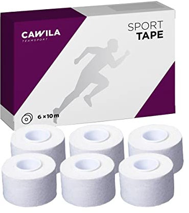 Cawila 6 Rollen Sporttape ECO, weiß, 3,8 cm x 10 m Weiss One Size