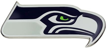 FANMATS 60471 - NFL - Seattle Seahawks Embossed Color Emblem | Seahawk Head Primary Logo
