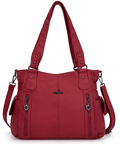 Angel Kiss Purses and Handbags Top-Handle Hobo Bags for Femmes Roomy Sacs à bandoulière en cuir lavés Sac à main pour filles