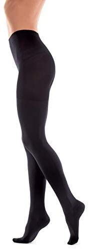 TOROS GROUP MANUFACTURE Collant a compressione graduata 18-22 mmHg-collant contenitivi 280 Den- collant compressivi-Ottime per vene varicose NERO X-Small