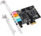 QNINE PCIe Soundkarte für PC Windows 10, PCI Express Desktop Sound Adapter mit Low Profile Halterung, 3D Stereo PCIe Audiokarte für Windows XP 7 8