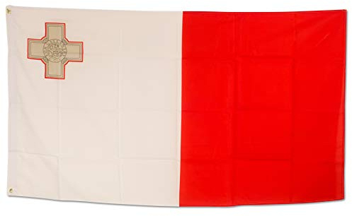 SCAMODA Bundes- und Länderflagge aus wetterfestem Material mit Metallösen, Outdoor Fahne & Flagge (Malta) 150x90cm