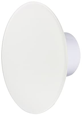 VONLIS Badlüfter Ventilator Wandlüfter Glasfront Abluft Rückstauklappe weiß Ø 100 mm Nachlauf/Timer matt mit Rückstauklappe