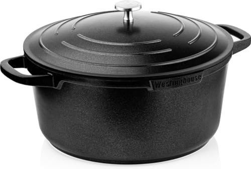 Westinghouse PERFORMANCE SERIES kastrull – 24 cm belagd stekgryta – gryta för induktion, alla typer av spisar och ugnssäker – inklusive handtagshållare – svart (WCCC0095024BK)