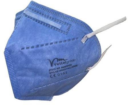 Obbocare - Masques FFP2 à 5 Couches. Masque FFP2 Homologué avec Certificat CE. Fabriqués en Espagne. Couleur Bleue. Boîte de 20 Unités