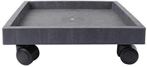 Happyyami Sottovasi Rettangolari Sottovaso Rettangolare con Ruote Pesante in in in con Ruote Rastrelline per di Quadrati su a Rulli (Grigio) Sottovasi Quadrati 50x50 Sottovaso 50x50