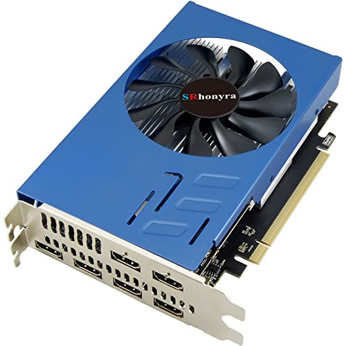 SRhonyra Radeon R7 350 HD 7750 4GB Tarjeta gráfica GDDR5 6HDMI Tarjeta de vídeo gráfica GPU PCI-Express 128-Bit Placa de vídeo