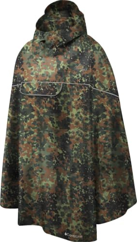 normani Unisex Regenponcho - Wind und Wasserdicht mit Bauchtasche, 3M Reflektoren und seitlichen Eingriffen