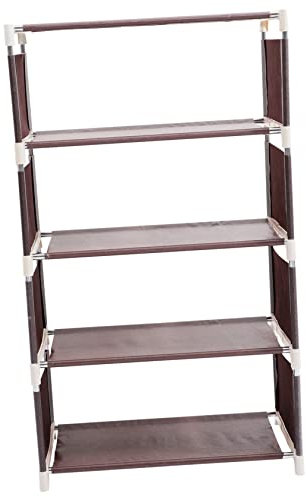 Levemolo Multi-Tiers Schuh Rack 5- Edelstahl Einfache Montage Haushalt Schuhe Lagerung