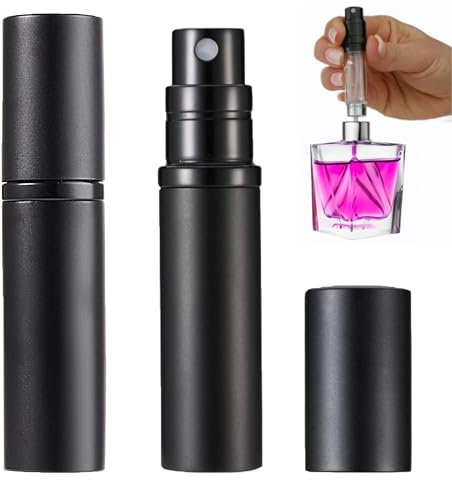 Euiooctory Parfümzerstäuber Nachfüllbar - Bodenbefüllung Mini Parfum Zerstäuber für Unterwegs, Auslaufsichere Parfüm Zerstäuberflaschen mit Schutzkappe für Travel, Damen und Herren (2 Stück)