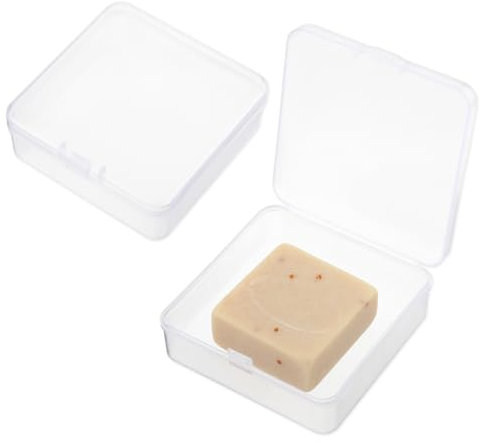 Mabor Lot de 2 porte-savon de voyage carrés anti-fuite pour salle de bain, douche, maison, extérieur, randonnée, camping, gym, fitness