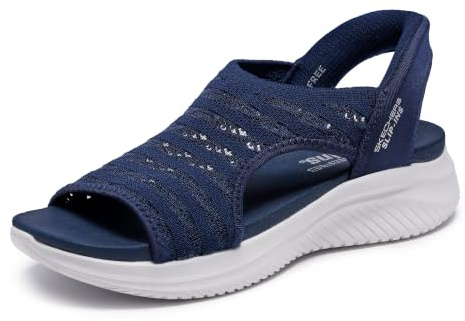Skechers Dam Ultra Flex 3.0-Sun Warmth Hands Free Slip-ins Sandal, Marinblå, 40 EU