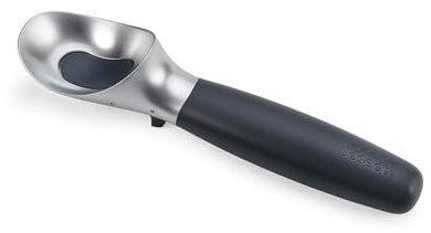 Joseph Joseph Elevate Eisportionierer mit Auslöser und integrierter hygienischer Löffelablage, Anti-Rutsch Griff