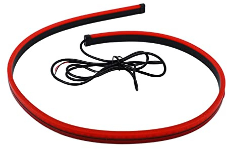 Aramox Tercera Tira de Luz de Freno LED Roja Flexible Impermeable, Luz de Freno de Montaje Alto, 100 Cm de Longitud, Universal para Automóviles
