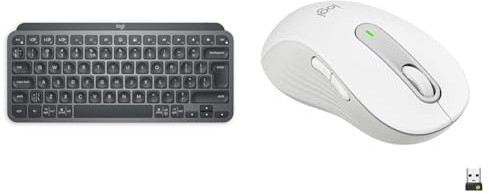 Logitech MX Keys Mini Minimalist Wireless Illuminated Keyboard, Compact, Bluetooth & Signature M650 L Left Wireless Mouse - For Large Sized Left Hands