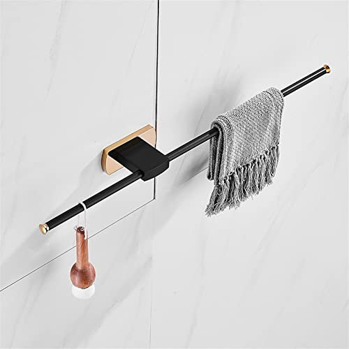 Generisch Handtuchhalter Schwarzgold, kreativer Handtuchhalter aus Kupfer, Handtuchhalter, Toilettenpapierhalter, Handtuchhaken für Bademäntel, Badezimmer-Hardware-Set, Badezimmer-Hardware/S