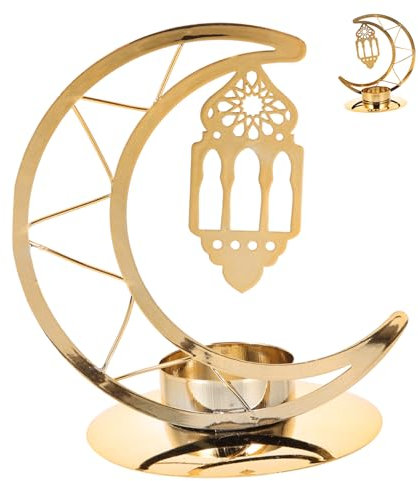 Yardenfun Soporte De Velas De Metal Decorativo para Candelas De Té Centro De Mesa Elegante para Bodas y Celebraciones para Decoración De Hogar y Eid