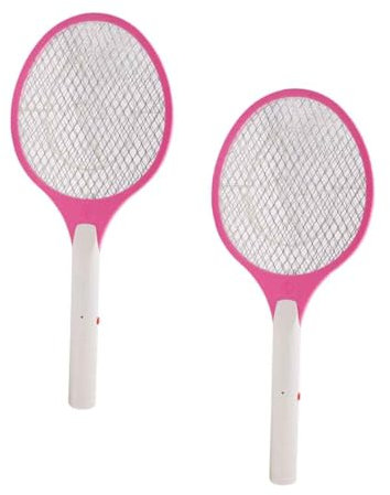 Racchetta Zanzare Elettrica, 2 Pezzi, Schiacciamosche Elettrico, Paletta Mosche Ammazza Zanzare, Alimentazione con Pile AA (Escluse), 52 x 21,2 cm, Colore Assortito (2 Pezzi)